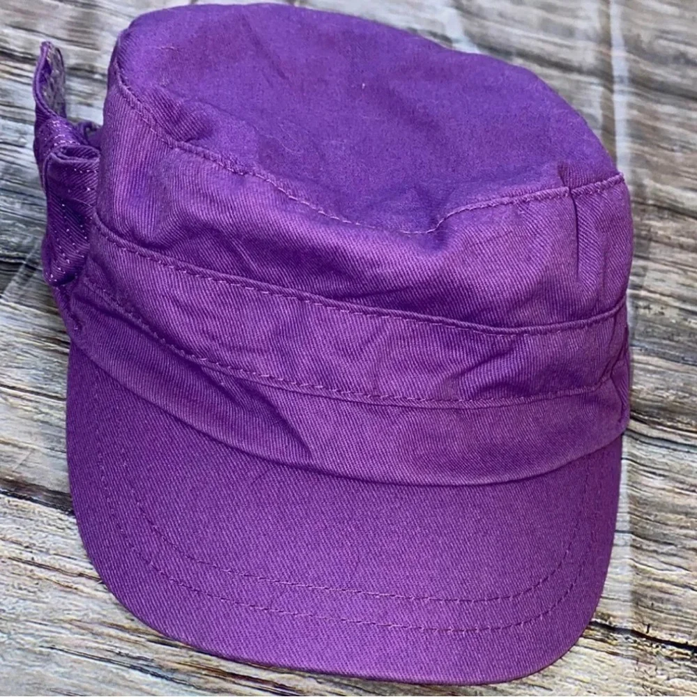 💞 Baby & Toddler Girl Size 18-24 Months Purple Bow Hat